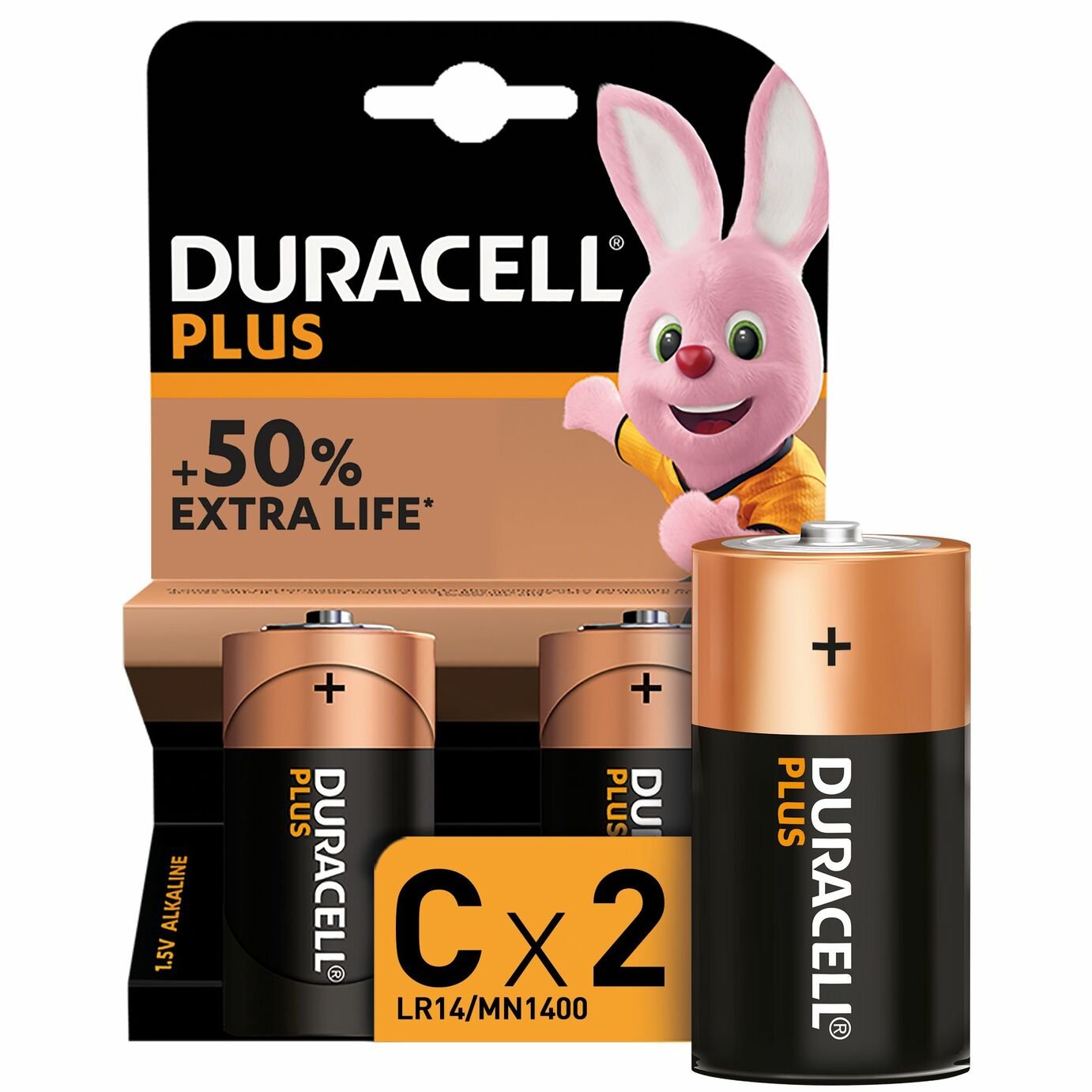 Duracell Plus Batteries C X 2 Mn1400b2
