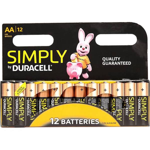 Duracell Simply MN1500B12S Battery - AA - Alkaline