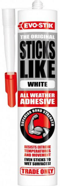 Evo-Stik 290ml Sticks Like All Weather Adhesive - White