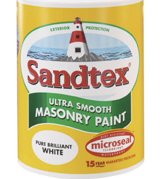 Sandtex Ultra Smooth Masonry Paint 5 Litre Brilliant White