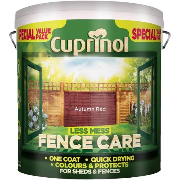 Cuprinol - Less Mess Fence Care Autumn Red 6 Litre