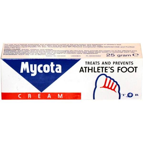 Mycota Athletes Foot Cream 25 G