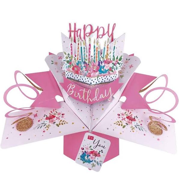 Sparkly Cakes Blank Birthday Card