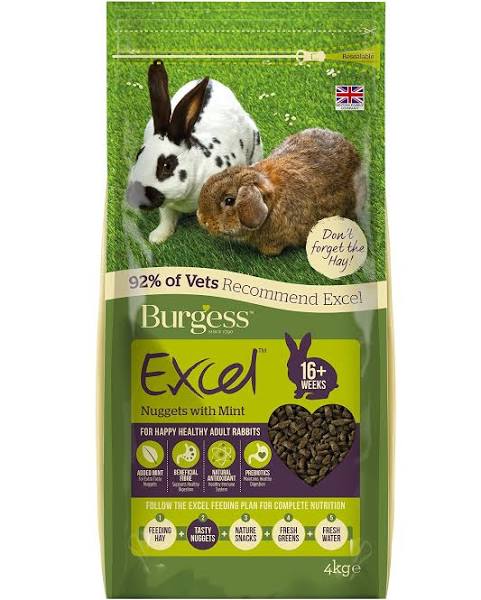 Burgess Excel Adult Rabbit Nuggets with Mint - 4.0kg