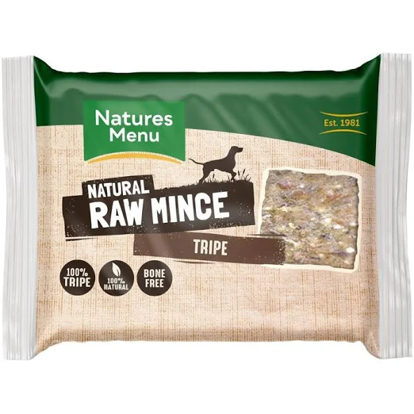 Natures Menu Frozen Mince Blocks | Tripe | 12 x 400g