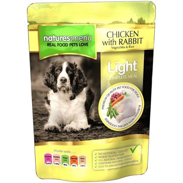 Natures Menu Dog Pouch Light Chicken with Rabbit 300 gr