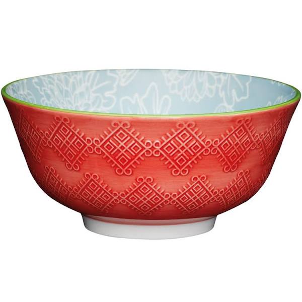 KitchenCraft Stoneware Bowl - Grey Floral