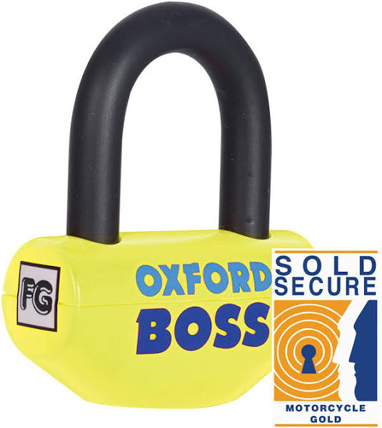 Oxford Boss 14mm Disc Lock Yellow