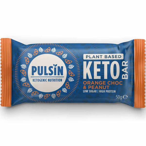 Pulsin Choc Orange & Peanut Keto Bar 50g
