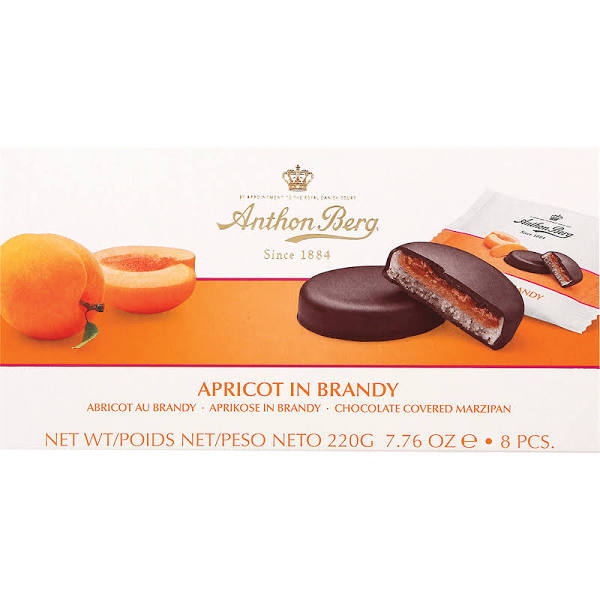 Anthon Berg Apricot in Brandy Chocolate Covered Marzipan 220g