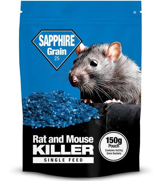 Lodi Sapphire Grain 25 Rat & Mouse Killer Poison Brodifacoum 150g