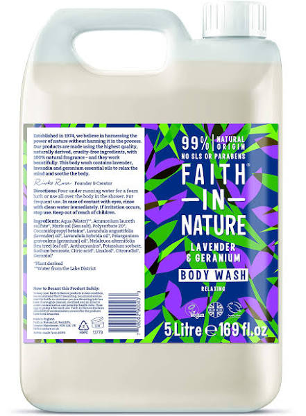 Faith in Nature Lavender & Geranium Body Wash - 5L
