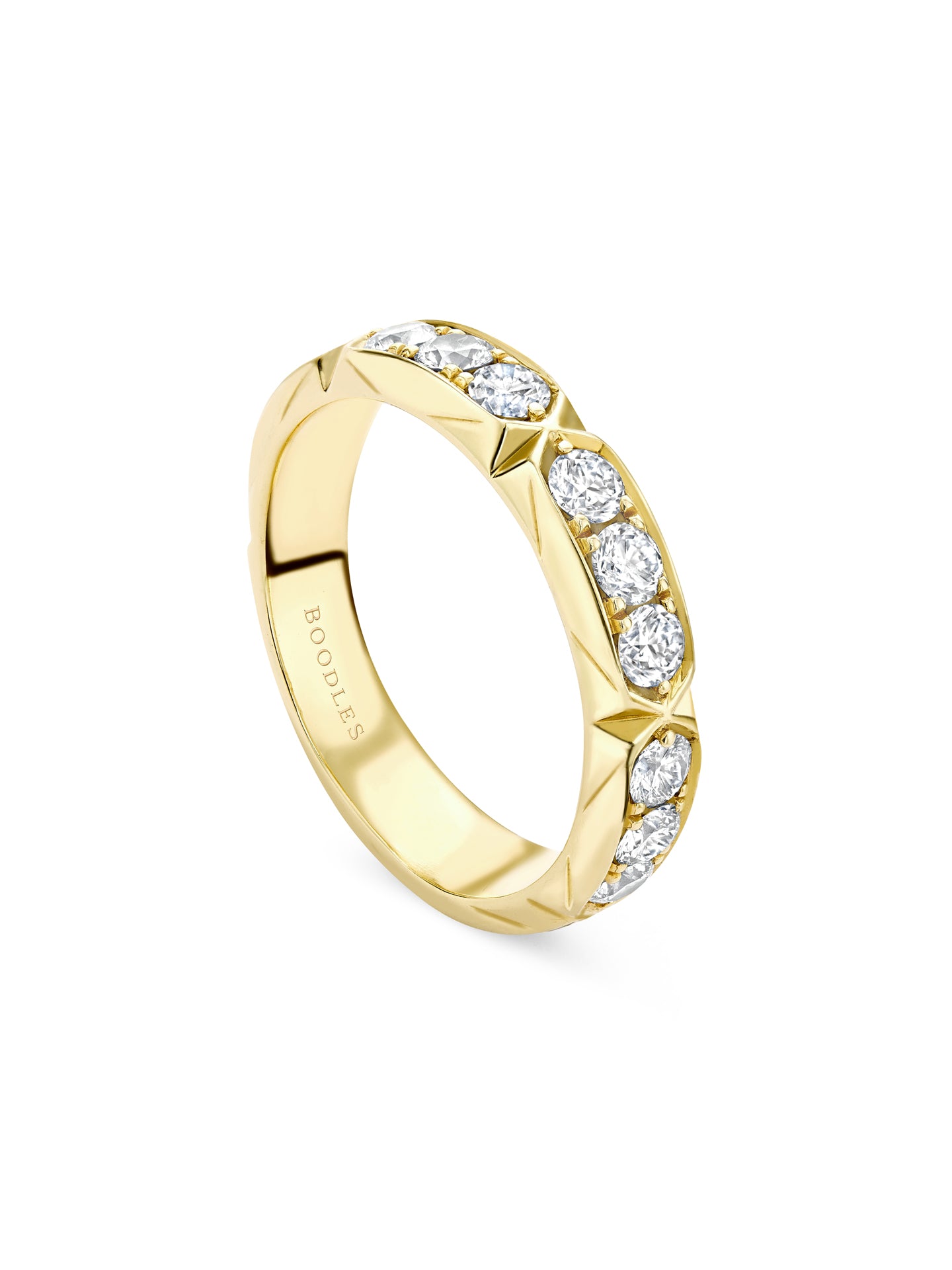 Jazz Large Yellow Gold Diamond Ring 
