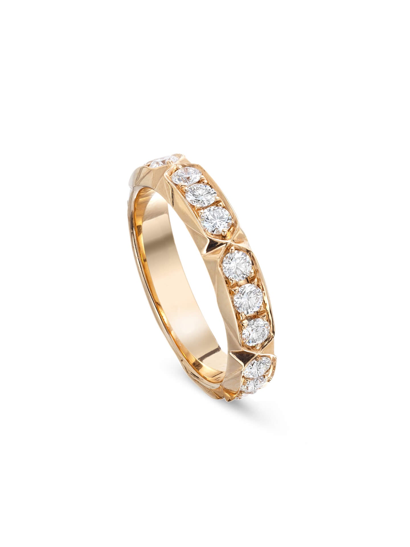 Jazz Large Rose Gold Diamond Ring (I)