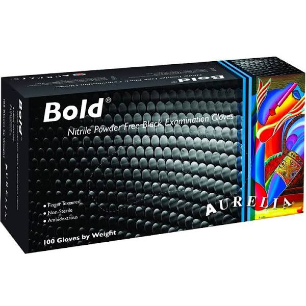 Bold Powder Free Nitrile Gloves Large Black